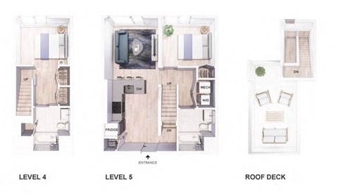 Floor plan for 2 beds, 2 baths, 960 sqft